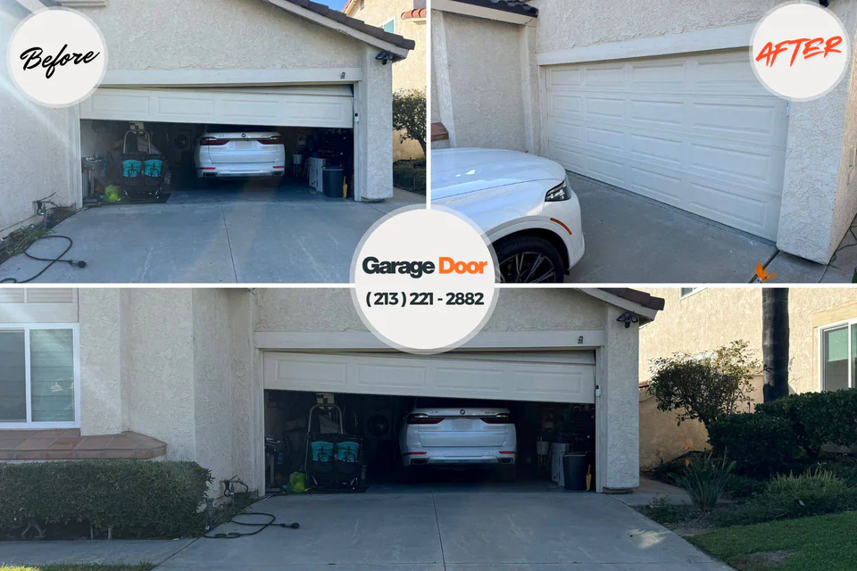 Before and after: garage door company Rutherfordton, NC